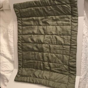 2 silk pillow shams, Olive Green Quilted silk king size
